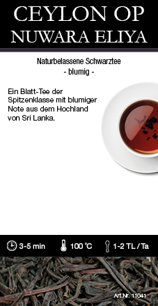 Ceylon OP Nuwara Eliya Superb 10041  Etikett, Zutaten, Zubereitung (OHNE Datum,Gewicht) 40 Stk, 116x D34D82B8-D696-4859-AFD7-0C32E145789C.jpg