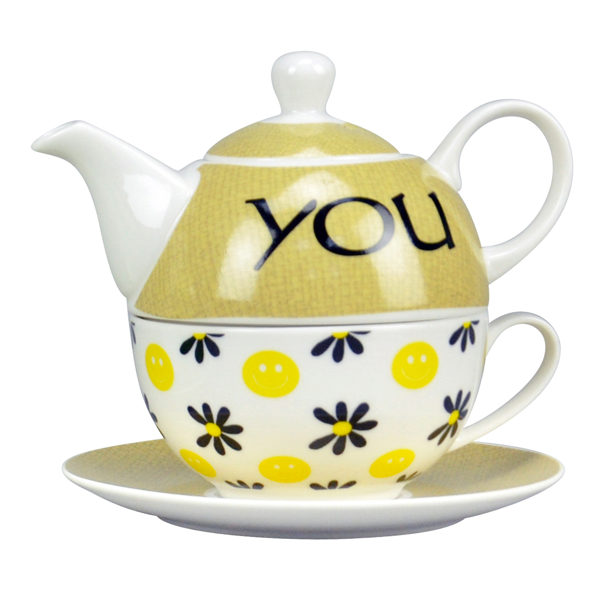 Tea for one Set Porzellan mit Unterteller, Dekor YOU AC0433C4-A56D-4FA5-96A3-8B0543AD95A8.jpg