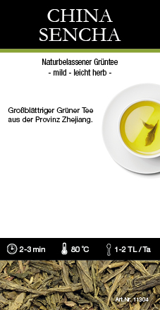 China Sencha 10304  Etikett, Zutaten, Zubereitung (OHNE Datum,Gewicht) 40 Stk, 116x60mm, Sprache DE 9A0EB66D-B677-4B95-B083-89DF9E6E2BBC.jpg