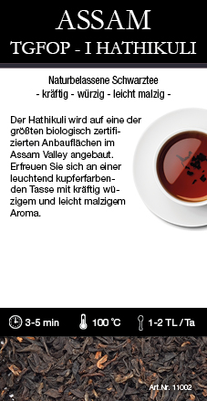 Assam TGFOP-I Hathikuli 17002  Etikett, Zutaten, Zubereitung (OHNE Datum,Gewicht) 40 Stk, 116x60mm, 61D33865-8E3E-405E-BBBC-1300B4A34A0C.jpg