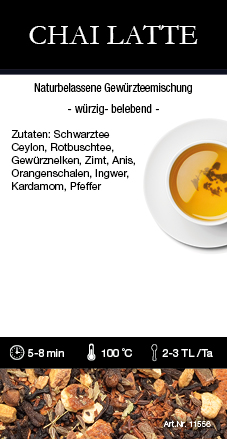 Chai Latte 10556  Etikett, Zutaten, Zubereitung (OHNE Datum,Gewicht) 40 Stk, 116x60mm, Sprache DE 0EDA250A-729D-4A18-8279-B38598F986CD.jpg